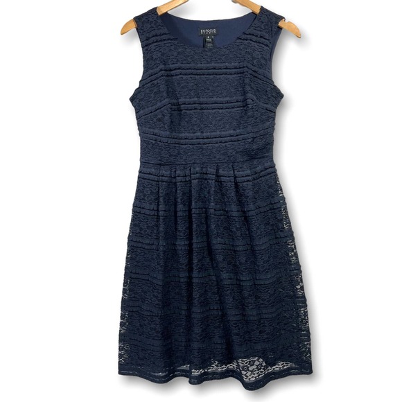 Enfocus Studio Fit and Flare Lace Overlay Sleeveless Dress 8 - Picture 1 of 4